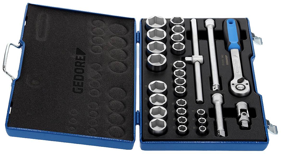 Gedore Steckschlüsselsatz metrisch 1/2" (12.5 mm) 28teilig 2682869