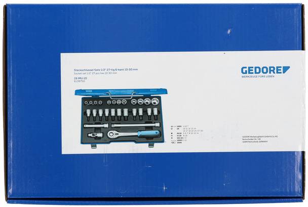 Gedore Steckschlüsselsatz metrisch 1/2" (12.5 mm) 27teilig 6139750