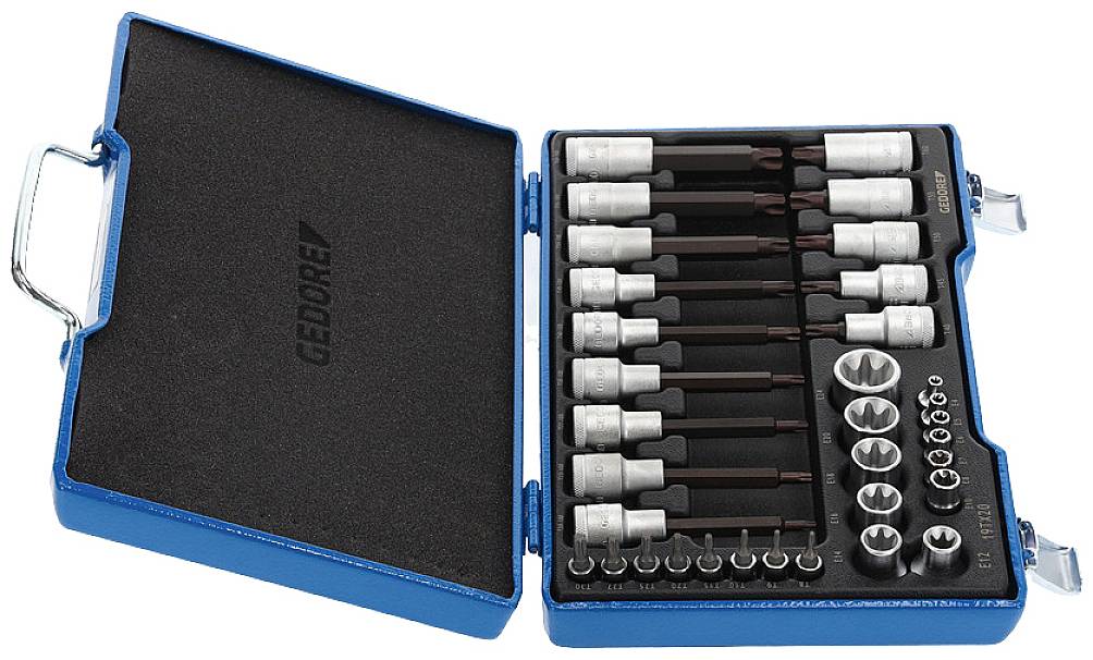 Gedore Steckschlüssel-Bit-Einsatz-Set 1/4" (6.3 mm), 1/2" (12.5 mm) 34teilig 6129440