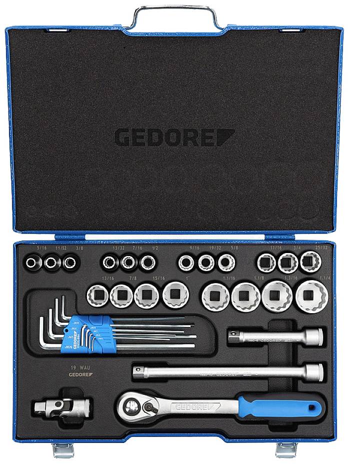 Gedore Steckschlüsselsatz metrisch 1/2" (12.5 mm) 31teilig 2546027