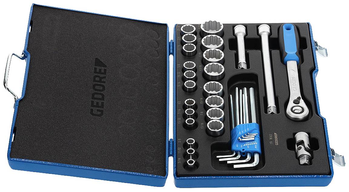 Gedore Steckschlüsselsatz metrisch 1/2" (12.5 mm) 31teilig 2546027