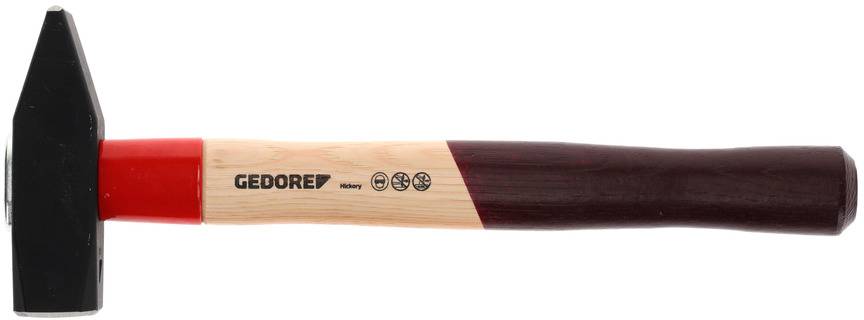 Schlosserhammer Rotband-Plus 1000g Stiel-L.360mm Hickory m.Stahlschutzhülse