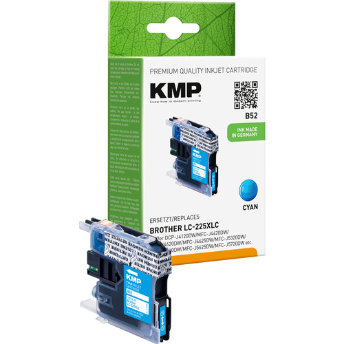 KMP Druckerpatrone ersetzt Brother LC-225XLC Kompatibel Cyan B52 1530,0003
