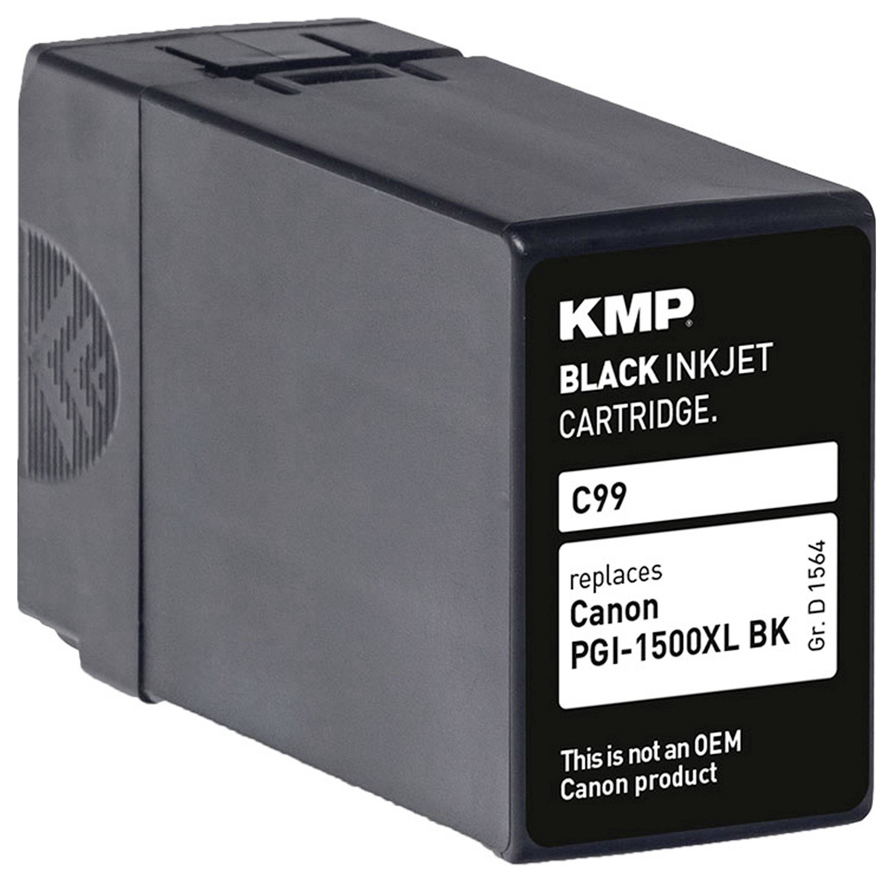 KMP Druckerpatrone ersetzt Canon PGI-1500BK XL Kompatibel Schwarz C99 1564,0001