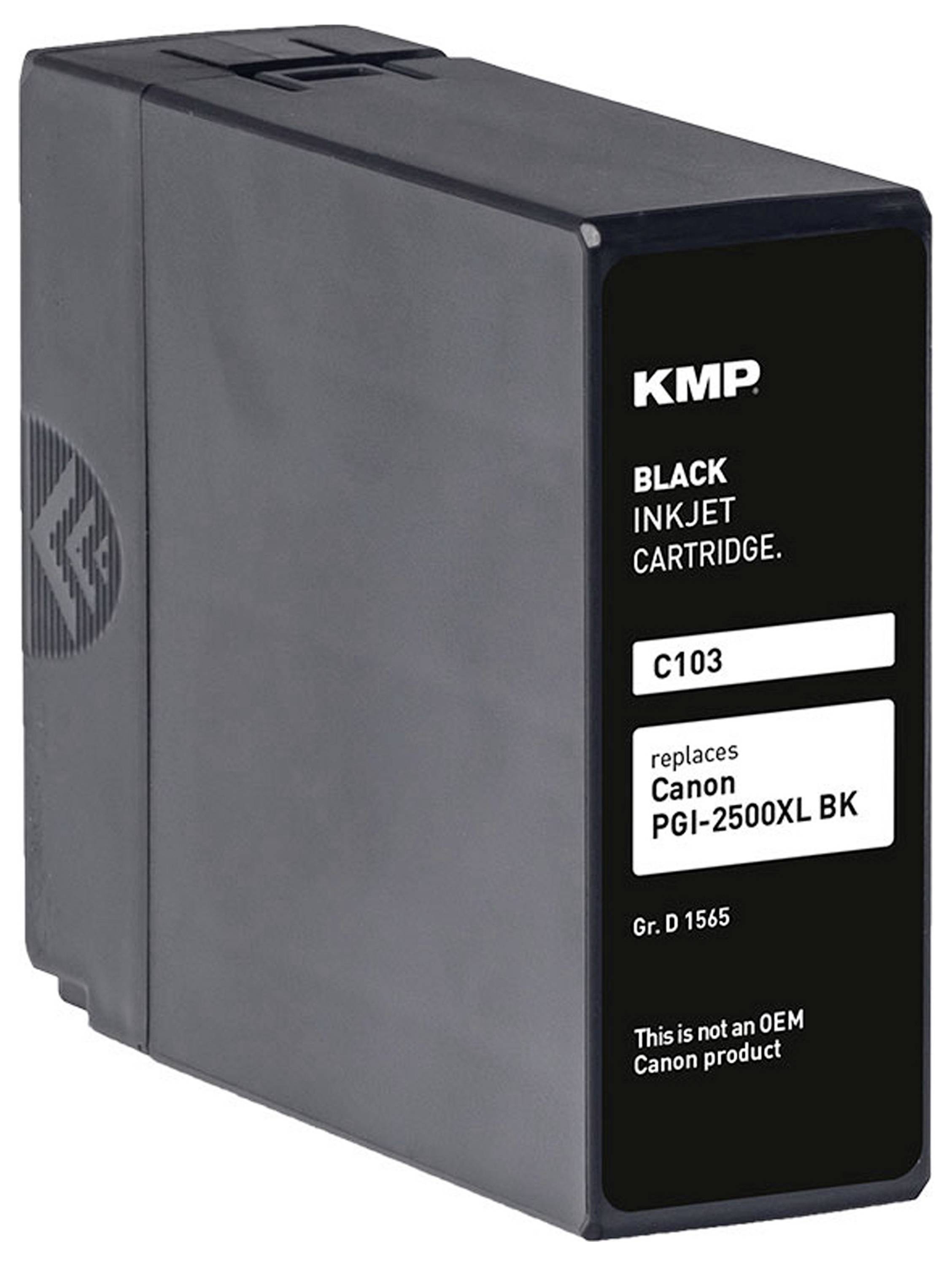 KMP Druckerpatrone ersetzt Canon PGI-2500BK XL Kompatibel Schwarz C103 1565,0001