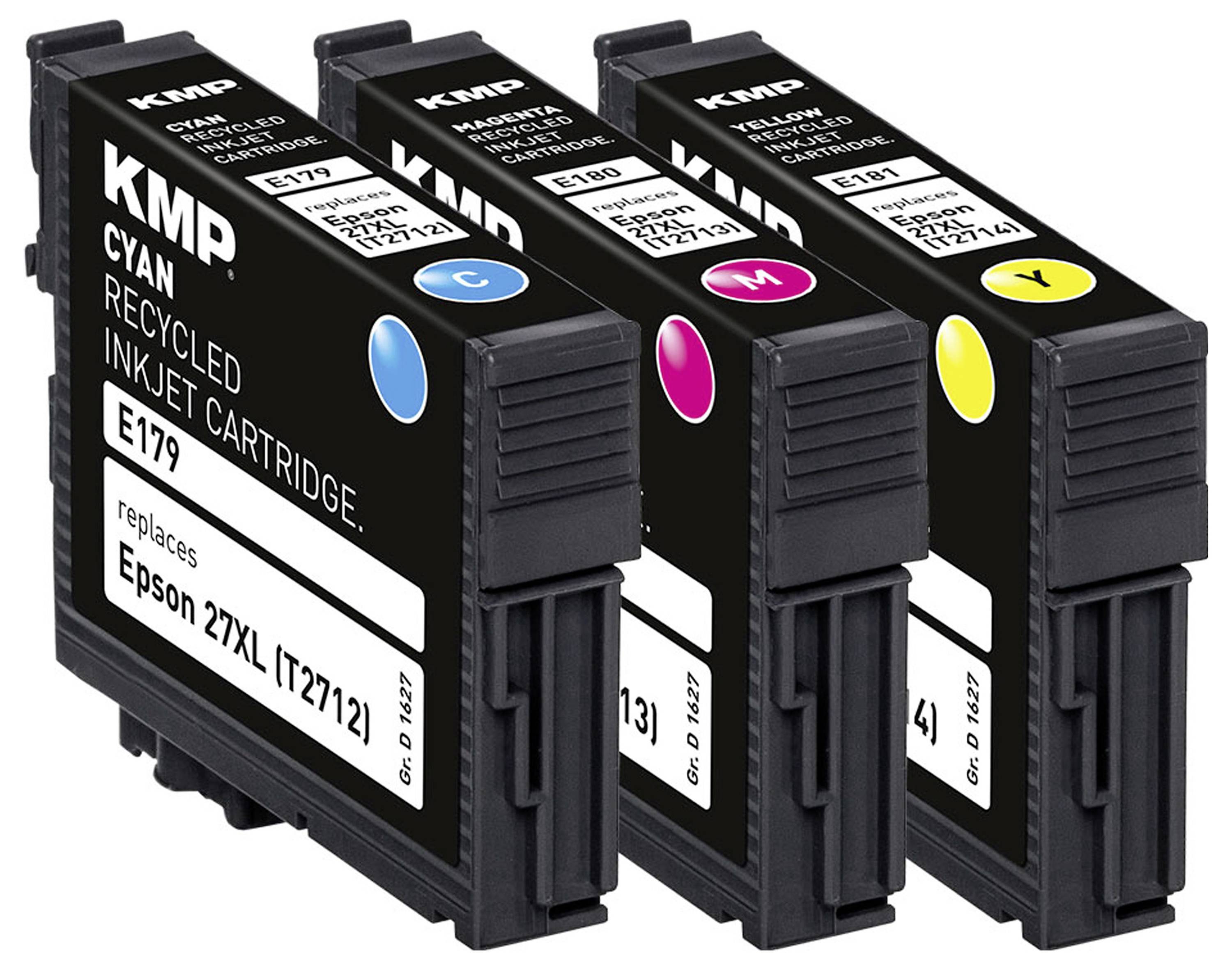 KMP Druckerpatrone ersetzt Epson 27XL, T2715, T2712, T2713, T2714 Kompatibel Kombi-Pack Cyan, Magen