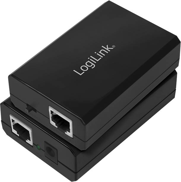 LogiLink PoE Splitter 1 GBit/s IEEE 802.3af (12.95 W), IEEE 802.3at (25.5 W)