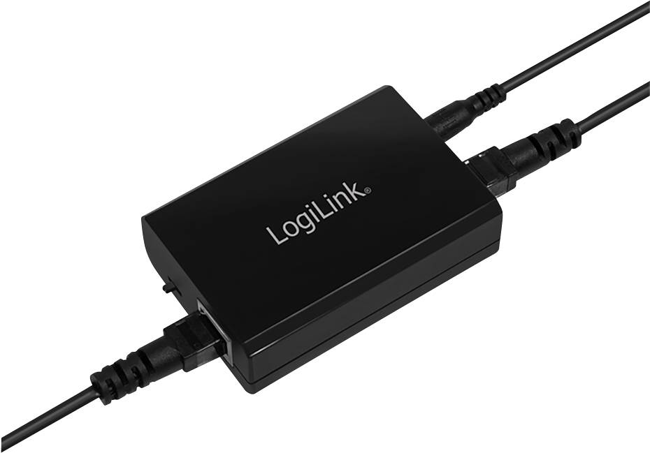 LogiLink PoE Splitter 1 GBit/s IEEE 802.3af (12.95 W), IEEE 802.3at (25.5 W)