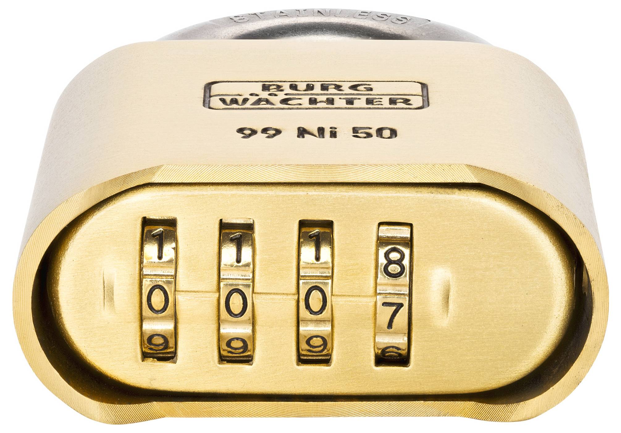 Burg Wächter No. 99 Ni 50 SB Vorhängeschloss Messing Zahlenschloss