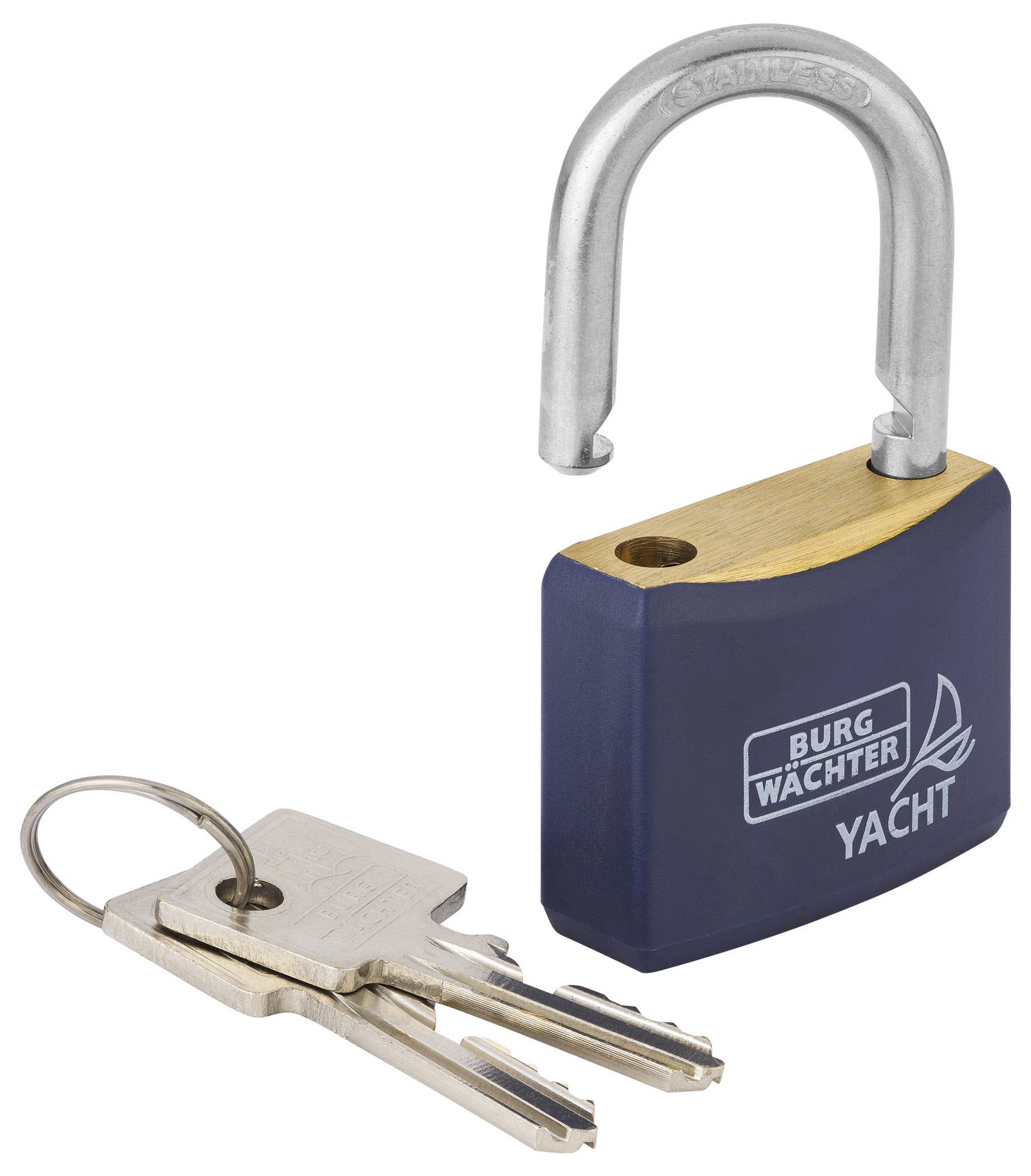 Burg Wächter 2er Set Duo 460 Ni 40 SB Vorhängeschloss gleichschließend Messing Schlüsselschloss
