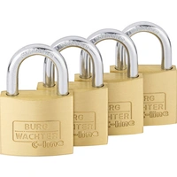 Burg Wächter 4er Set Set Quadro 222 40 SB Vorhängeschloss gleichschließend Messing Schlüsselschlo Burg Wächter 4er Set Set Quadro 222 40 SB Vorhängeschloss gleichschließend Messing Schlüsselschlo