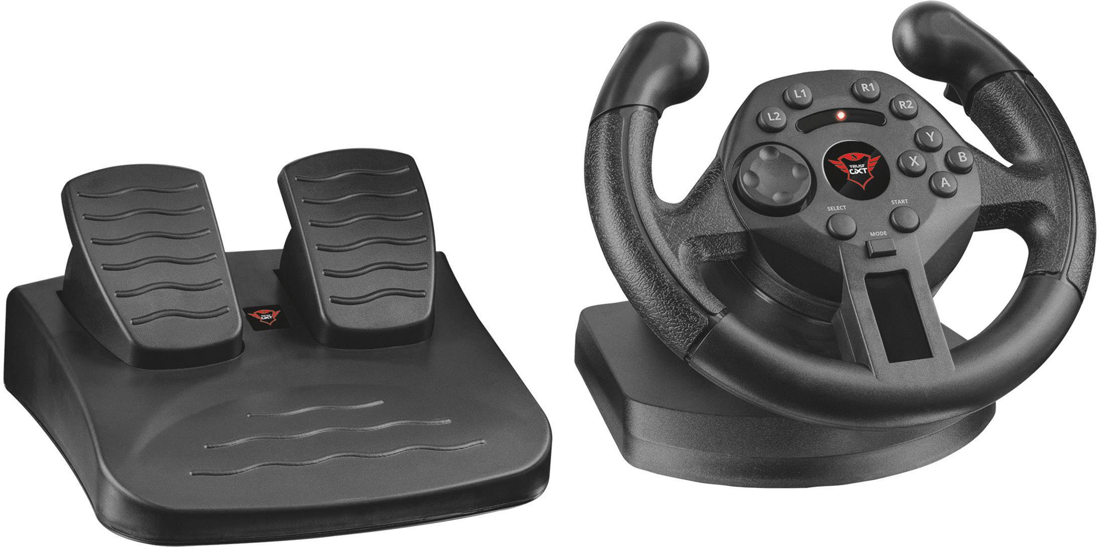 Trust GXT 570 Lenkrad USB PC, PlayStation 3 Schwarz inkl. Pedale