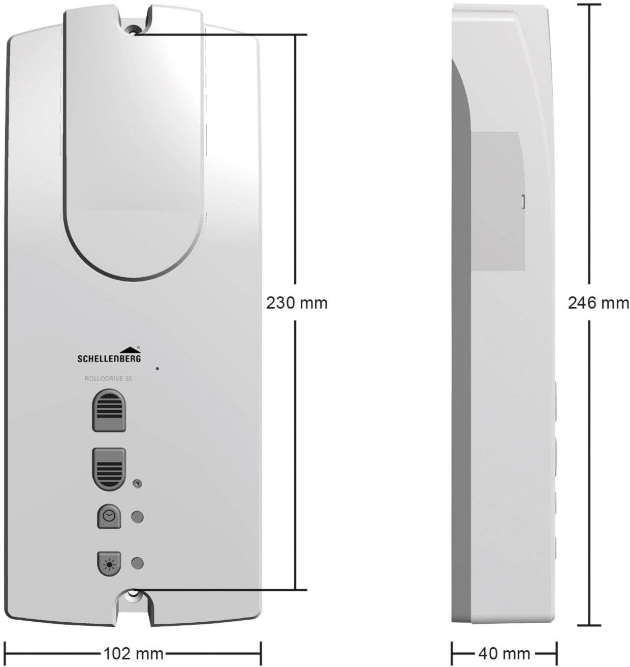 Schellenberg 10529 ROLLODRIVE 55 Elektrischer Gurtwickler 14 mm, 23mm Zugkraft (max.) 30kg Aufputz