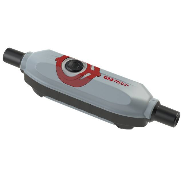 PCE 4670001 Personenschutz-Verlängerungskabel PRCD-S+ Grau, Schwarz, Rot IP54