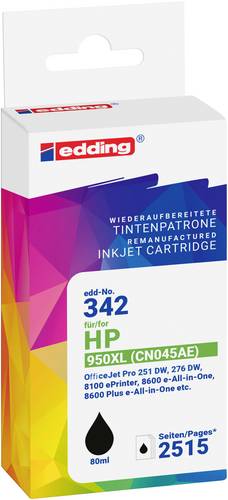 Edding Druckerpatrone ersetzt HP 950XL (CN045AE) Kompatibel Schwarz EDD-342