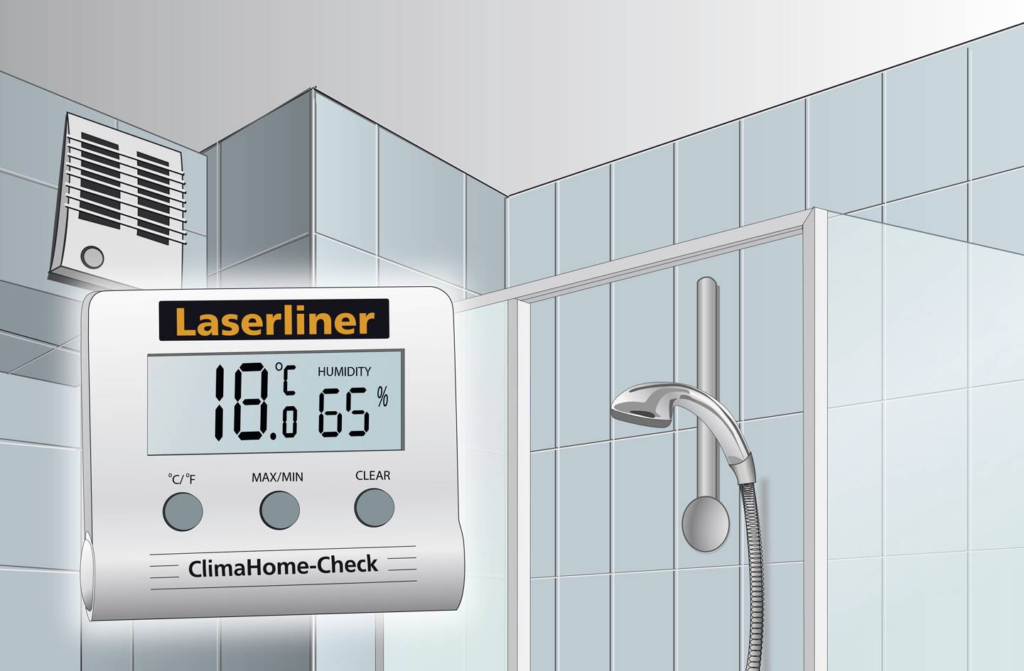 Luftfeuchtemessgerät (Hygrometer) Laserliner ClimaCheck 20 % rF 99 % rF kalibriert: Werksstandard (ohne Zertifikat)