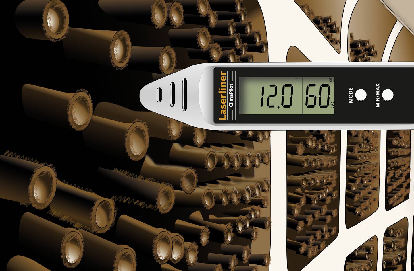 Laserliner ClimaPilot Luftfeuchtemessgerät (Hygrometer) 20% rF 99% rF Taupunkt-/Schimmelwarnanzeige