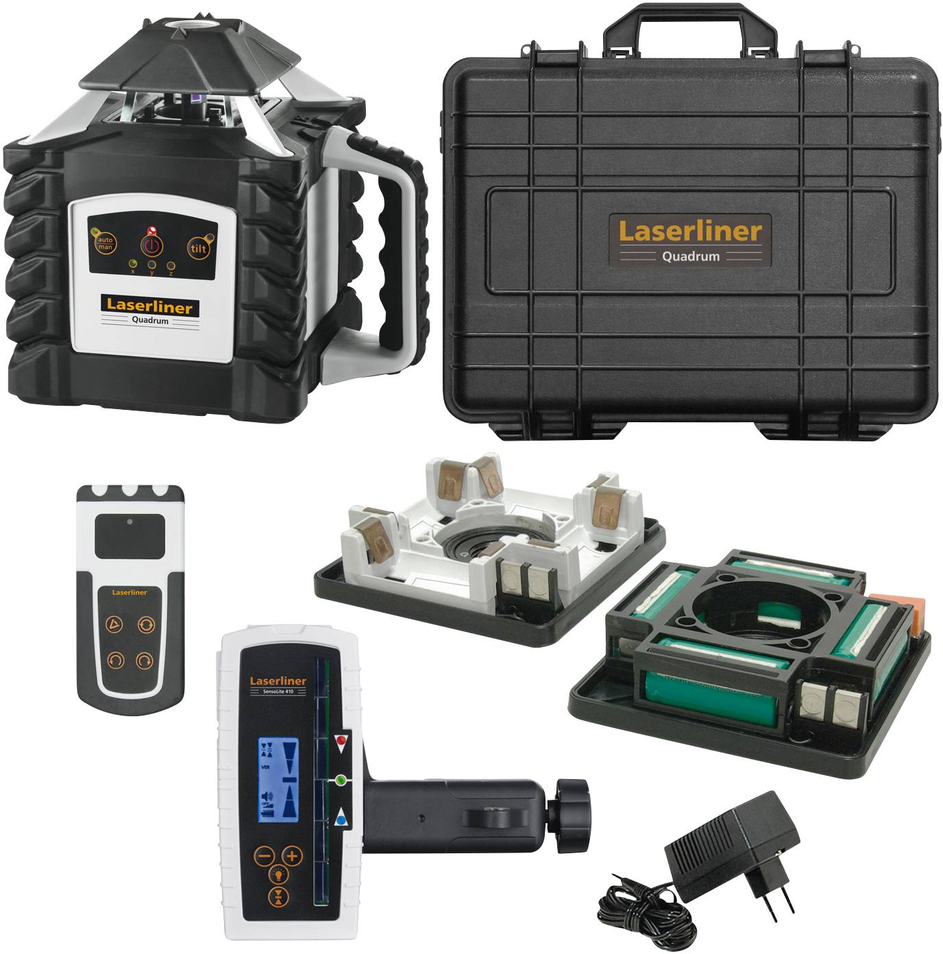 Laserliner Quadrum 410 S Rotationslaser inkl. Laserempfänger, selbstnivellierend Reichweite (max.): 400 m