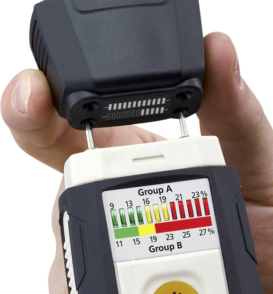 Laserliner Wood Tester Compact Materialfeuchtemessgerät Messbereich Holzfeuchtigkeit (Bereich) 9 bis 27% vol für Harthölzer