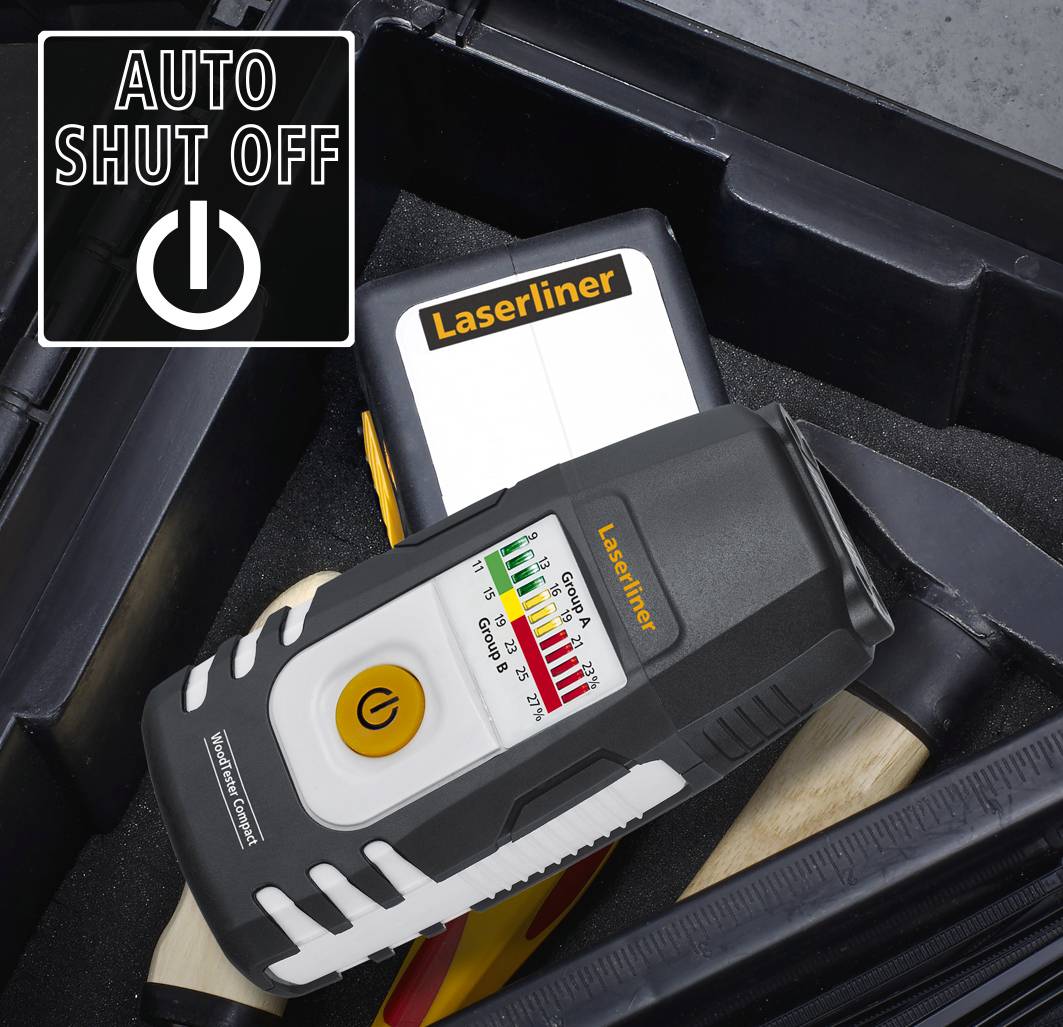 Laserliner Wood Tester Compact Materialfeuchtemessgerät Messbereich Holzfeuchtigkeit (Bereich) 9 bis 27% vol für Harthölzer