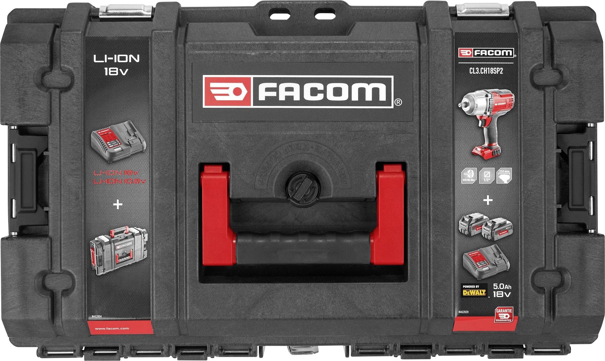 Facom CL3.CH18SP2PB CL3.CH18SP2PB Akku-Schlagschrauber 1625 Nm 18V Anzahl mitgelieferte Akkus 2 5Ah Li-Ion inkl. 2. Akku, inkl