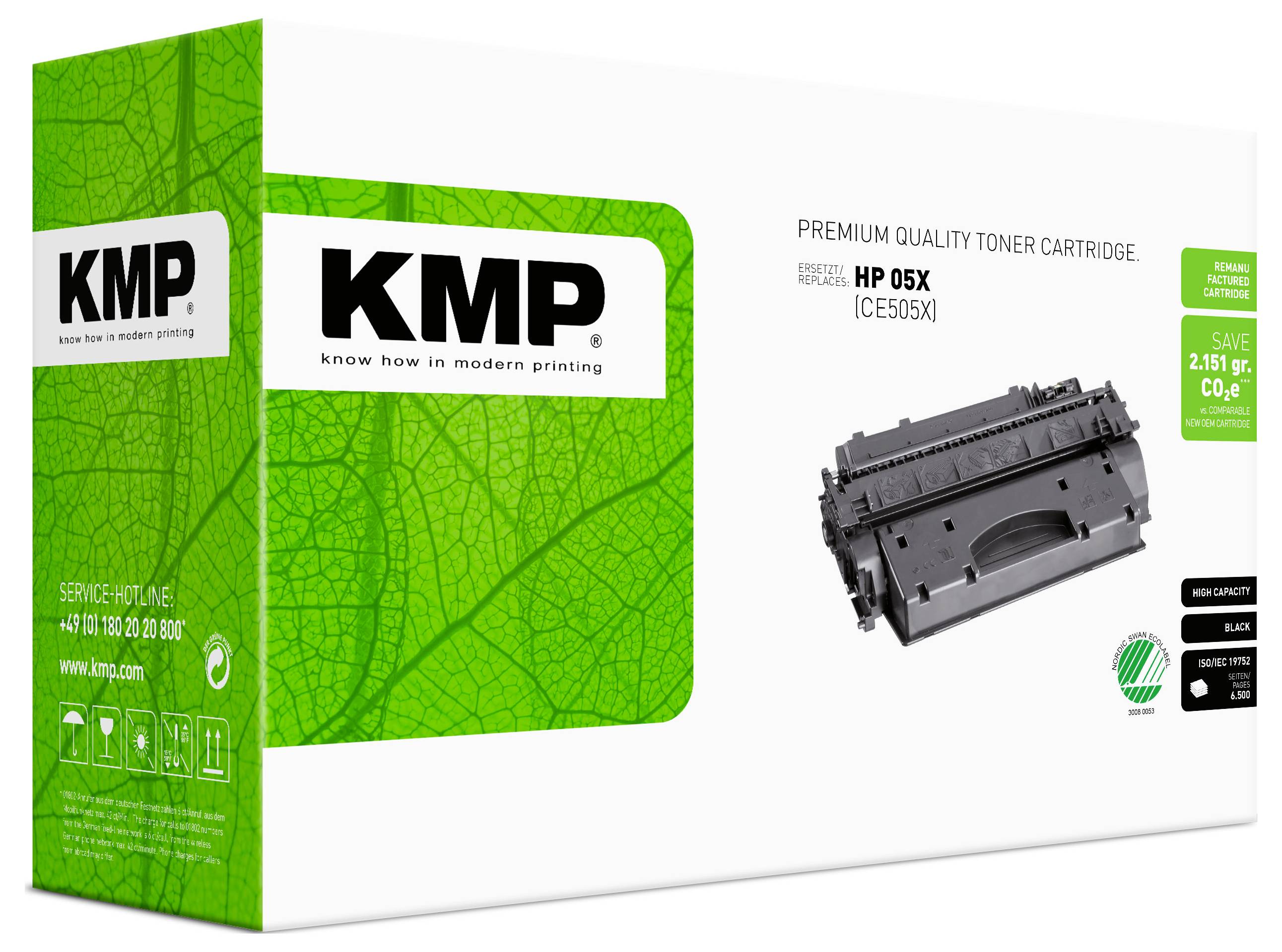 KMP Toner ersetzt HP 05X Kompatibel Schwarz 6500 Seiten H-T236 1217,8300