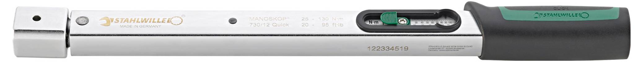 Stahlwille 730/12 50184012 Drehmomentschlüssel für Einsteckwerkzeuge 25 - 130 Nm