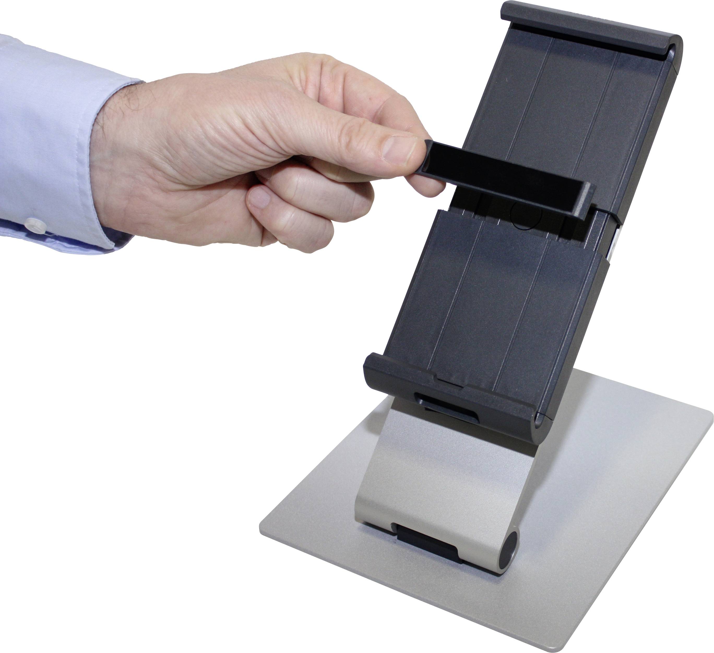 DURABLE Tablet Holder, für den Tisch, grau, Aluminium, ABS, 242x183x155mm