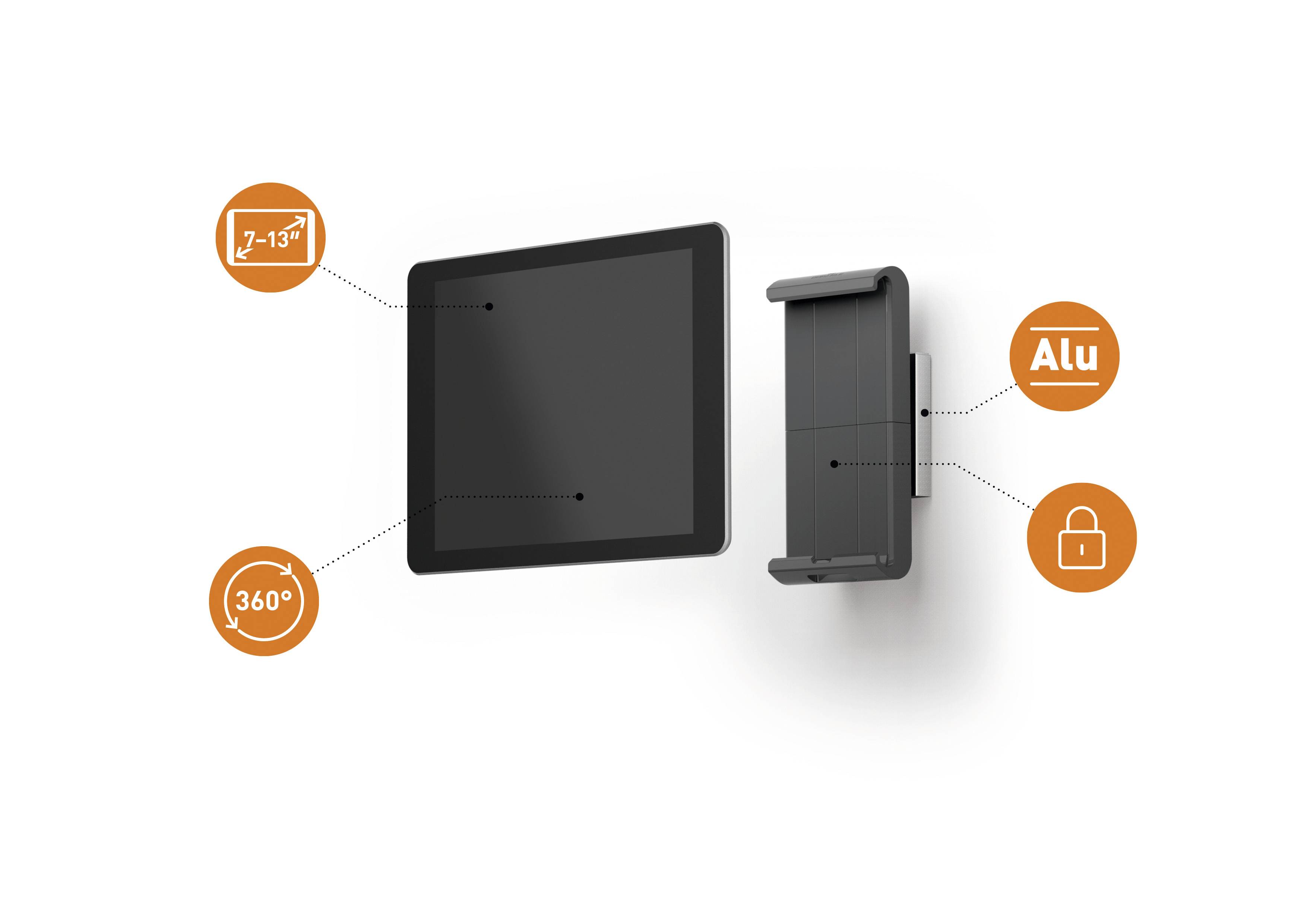 Durable TABLET HOLDER WALL - 8933 Tablet-Halterung Universal 17,8cm (7") - 33,0cm (13")