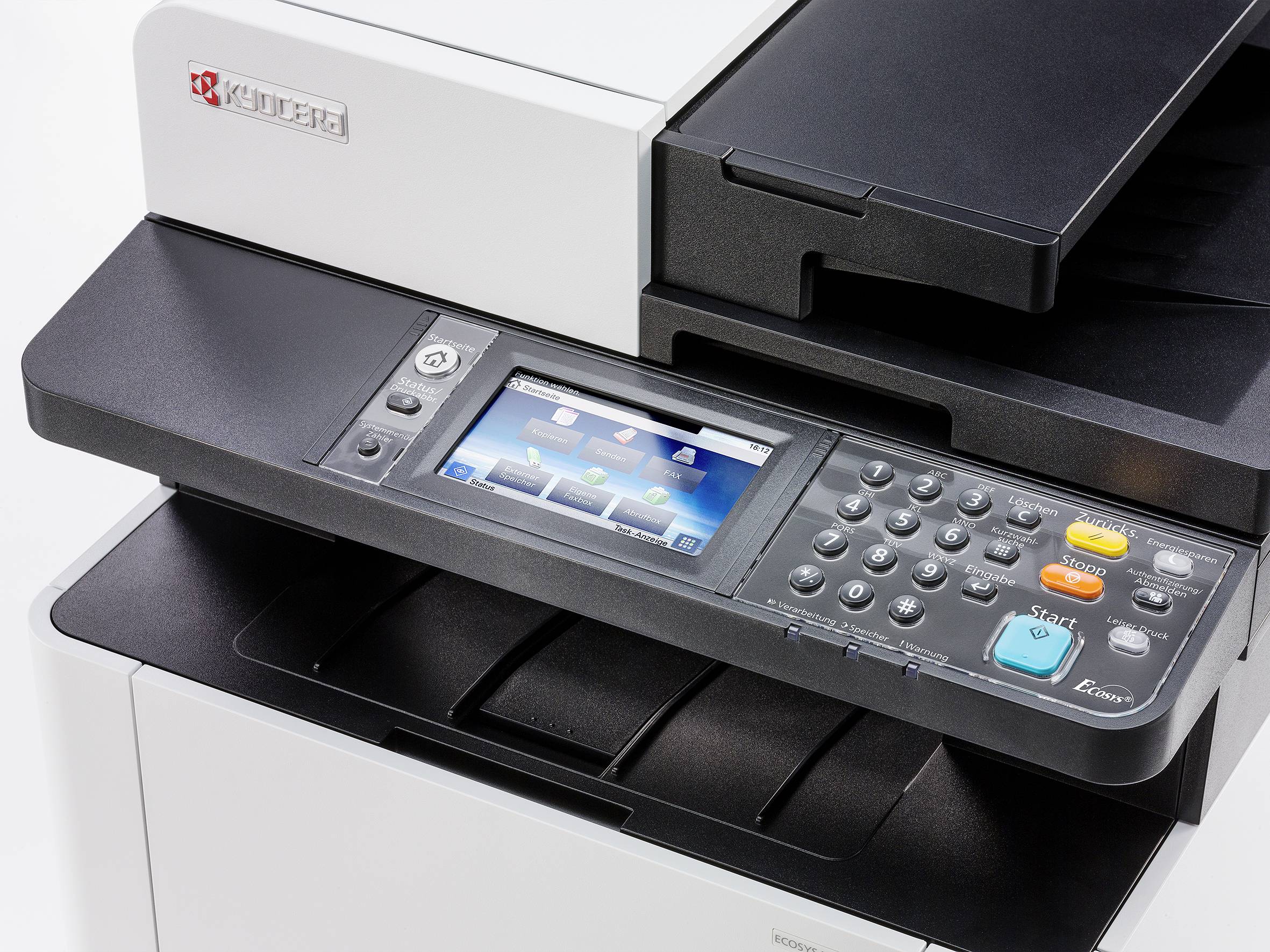 Kyocera ECOSYS M5526cdw Multifunktionsdrucker Laser Farbe A4 Drucker, Scanner, Kopierer, Fax LAN, WLAN, Duplex, Duplex-ADF