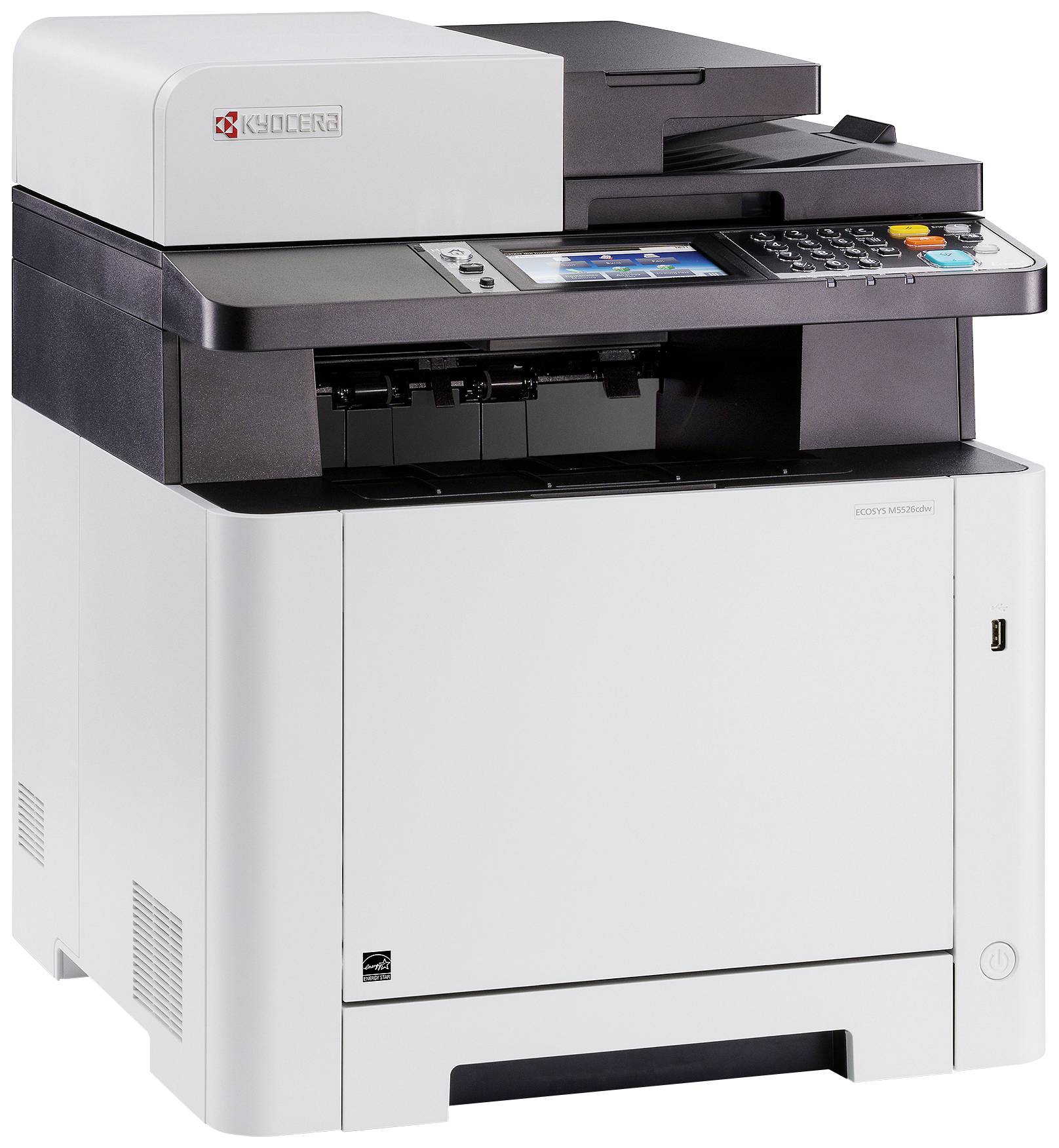 Kyocera ECOSYS M5526cdw Multifunktionsdrucker Laser Farbe A4 Drucker, Scanner, Kopierer, Fax LAN, WLAN, Duplex, Duplex-ADF