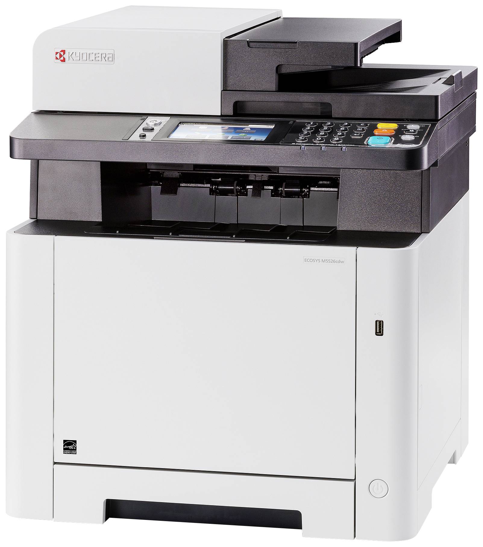 Kyocera ECOSYS M5526cdw Multifunktionsdrucker Laser Farbe A4 Drucker, Scanner, Kopierer, Fax LAN, WLAN, Duplex, Duplex-ADF