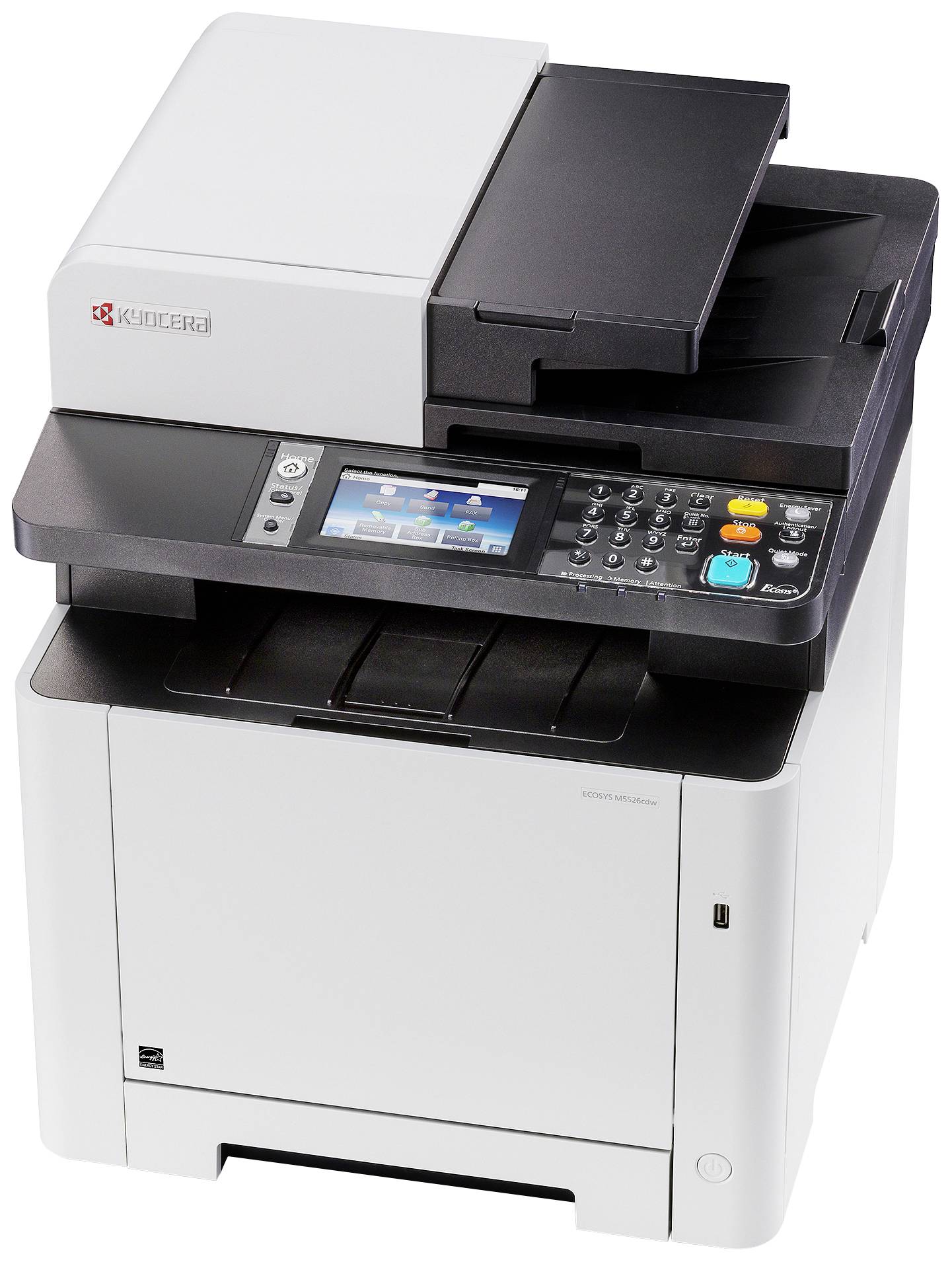 Kyocera ECOSYS M5526cdw Multifunktionsdrucker Laser Farbe A4 Drucker, Scanner, Kopierer, Fax LAN, WLAN, Duplex, Duplex-ADF