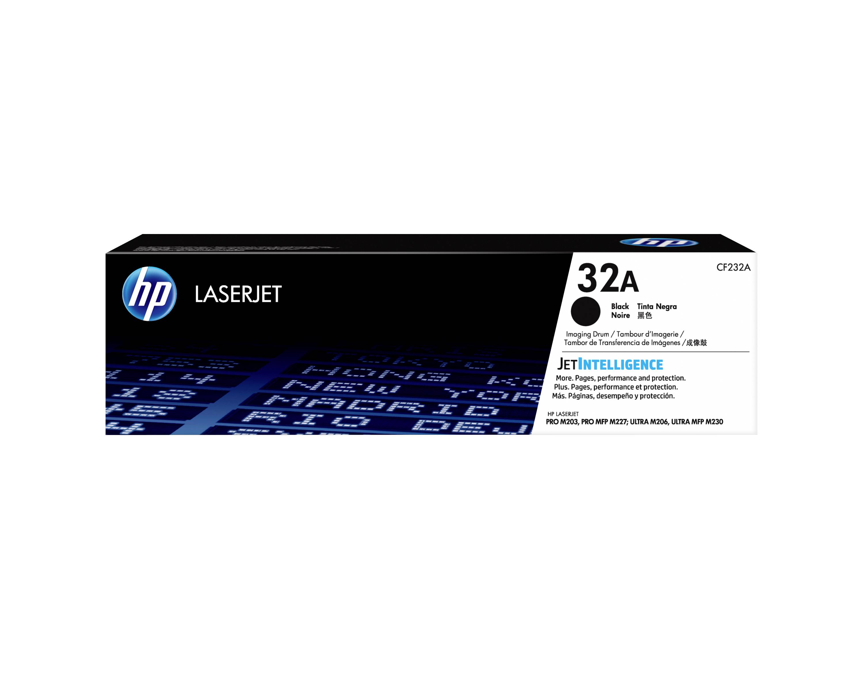 HP LaserJet 32A Schwarztonerkartusche mit JetIntelligence-Branding und Modellnummer CF232A.