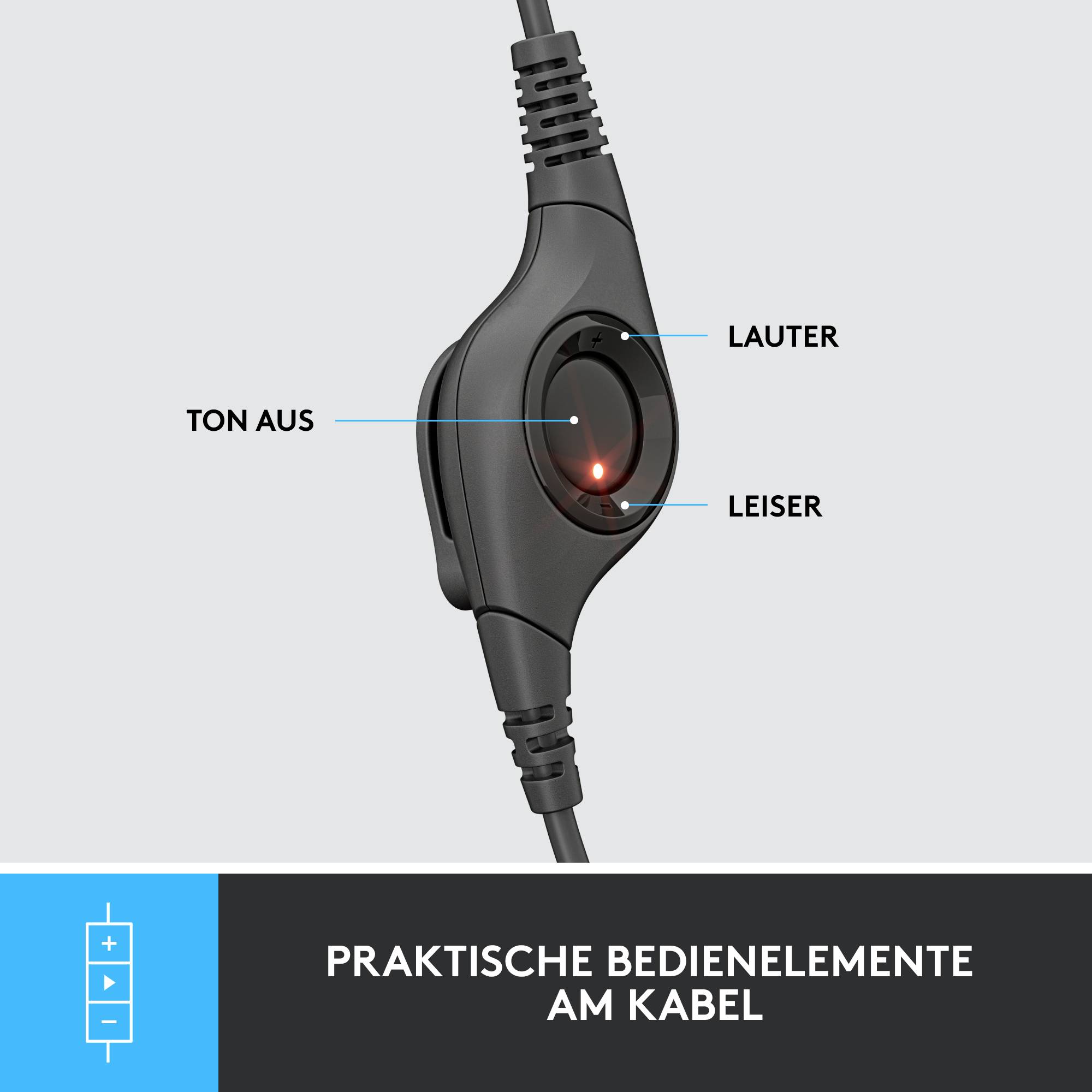 Logitech H390 On Ear Headset kabelgebunden Stereo Schwarz Mikrofon-Rauschunterdrückung, Noise Cancelling Lautstärkeregelung, Mikrofon-Stummschaltun