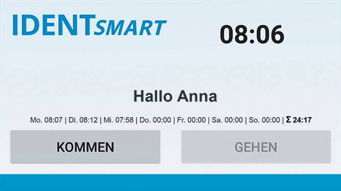 IDENTsmart ID500 Zeiterfassung Starter-Kit Anzahl Mitarbeiter: 35