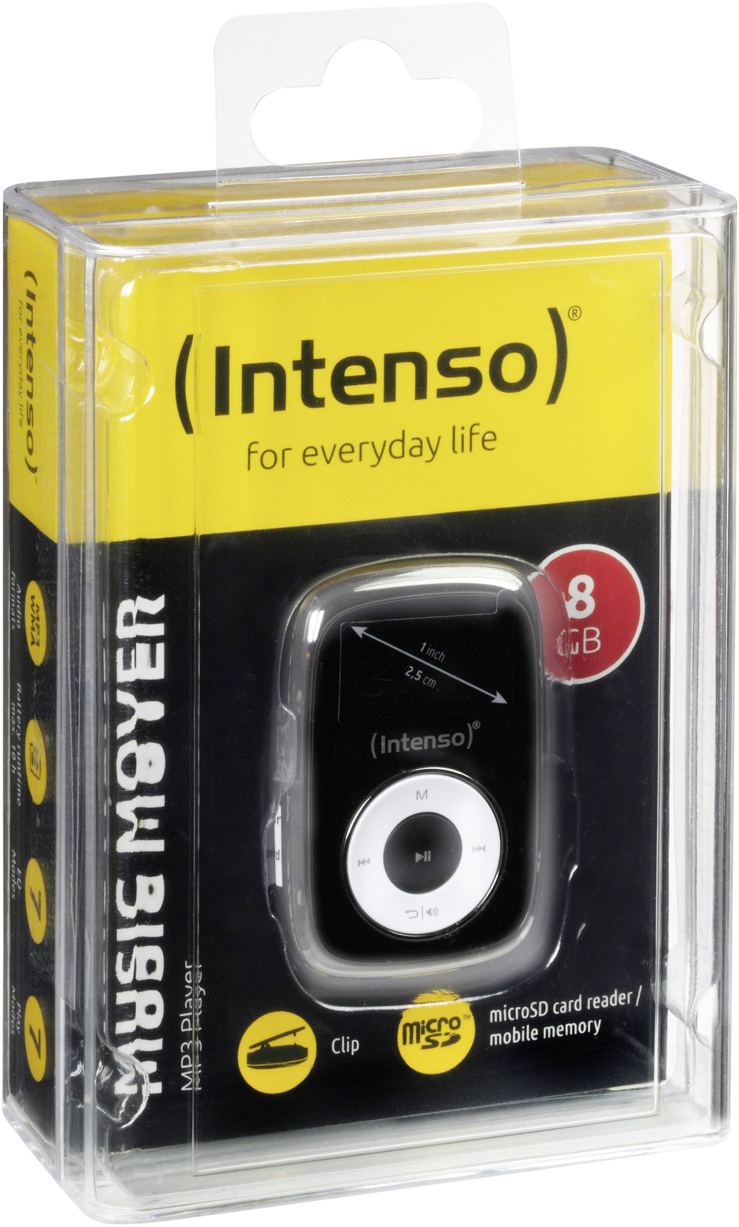 Intenso Music Mover MP3-Player 8GB Schwarz Befestigungsclip
