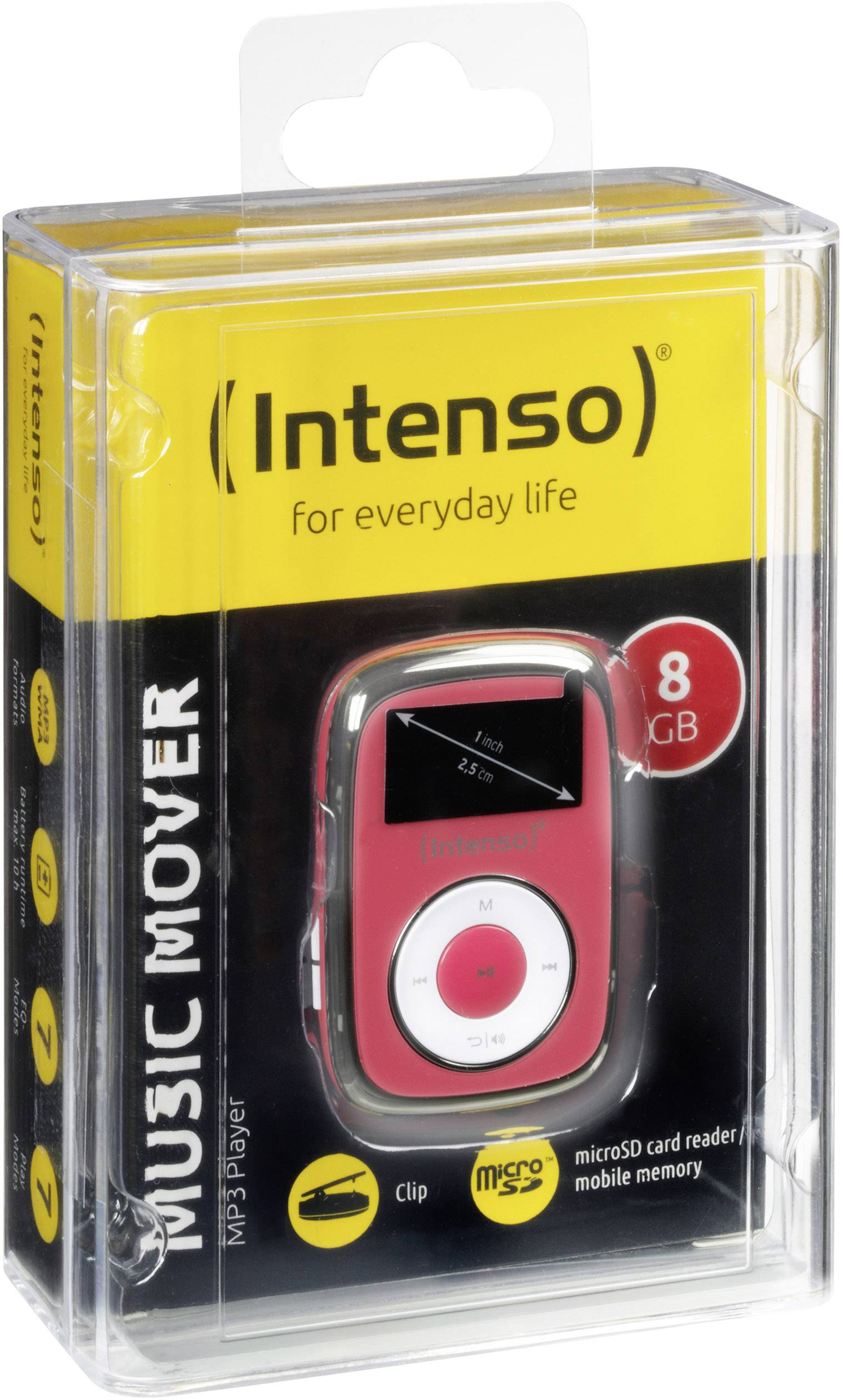 Intenso Music Mover MP3-Player 8GB Pink Befestigungsclip