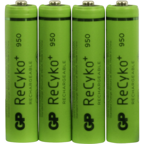 GP Batteries ReCyko+ HR03 Micro (AAA)-Akku NiMH 950 mAh 1.2 V 4 St.