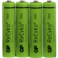 GP Batteries ReCyko+ HR03 Micro (AAA)-Akku NiMH 950 mAh 1.2 V 4 St. GP Batteries ReCyko+ HR03 Micro (AAA)-Akku NiMH 950 mAh 1.2 V 4 St.