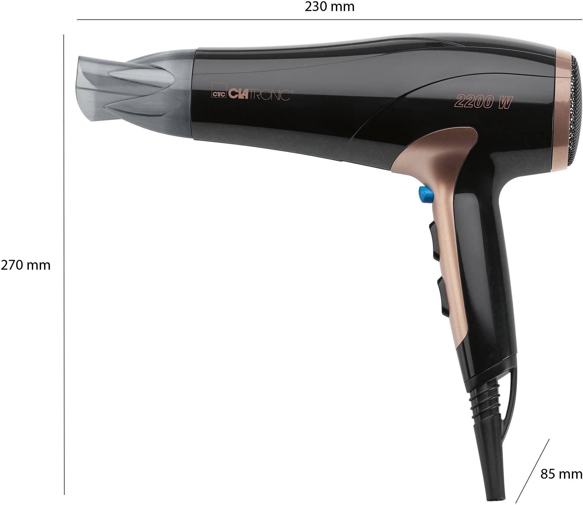 Clatronic HT 3661 Haartrockner Schwarz, Kupfer