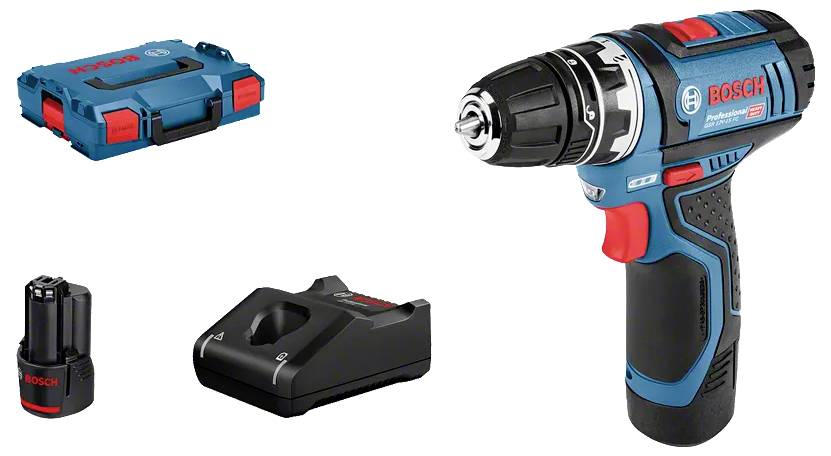 Bosch Professional GSR 12V-15 FlexiClick 06019F6001 Akku-Bohrschrauber 12V 2Ah Li-Ion inkl. 2. Akku, inkl. Ladegerät, inkl. Koffer