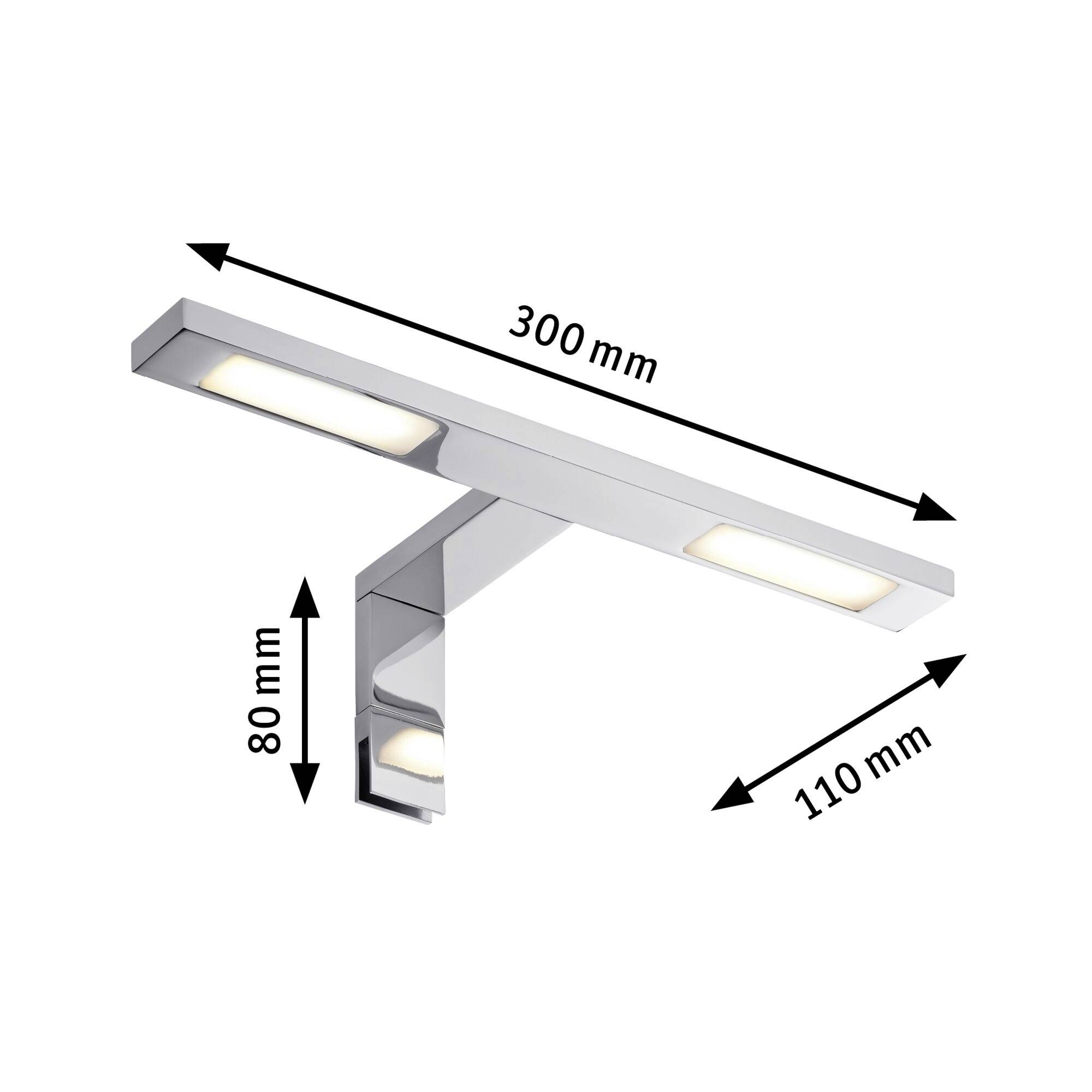 Paulmann Hook 99385 LED-Spiegelleuchte 6.4W Warmweiß Chrom