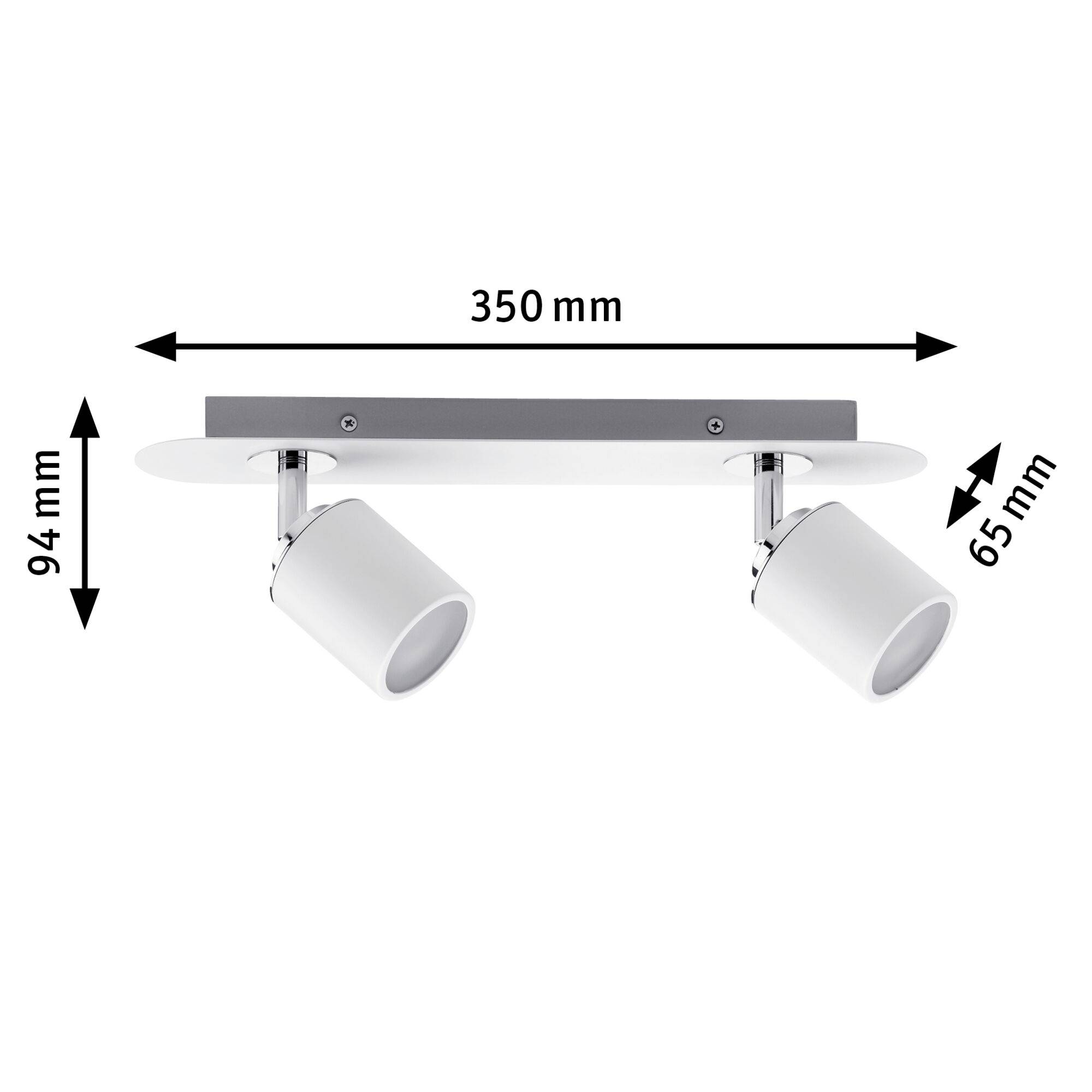 Paulmann Tube 66718 Bad-Deckenleuchte 20W Weiß, Chrom
