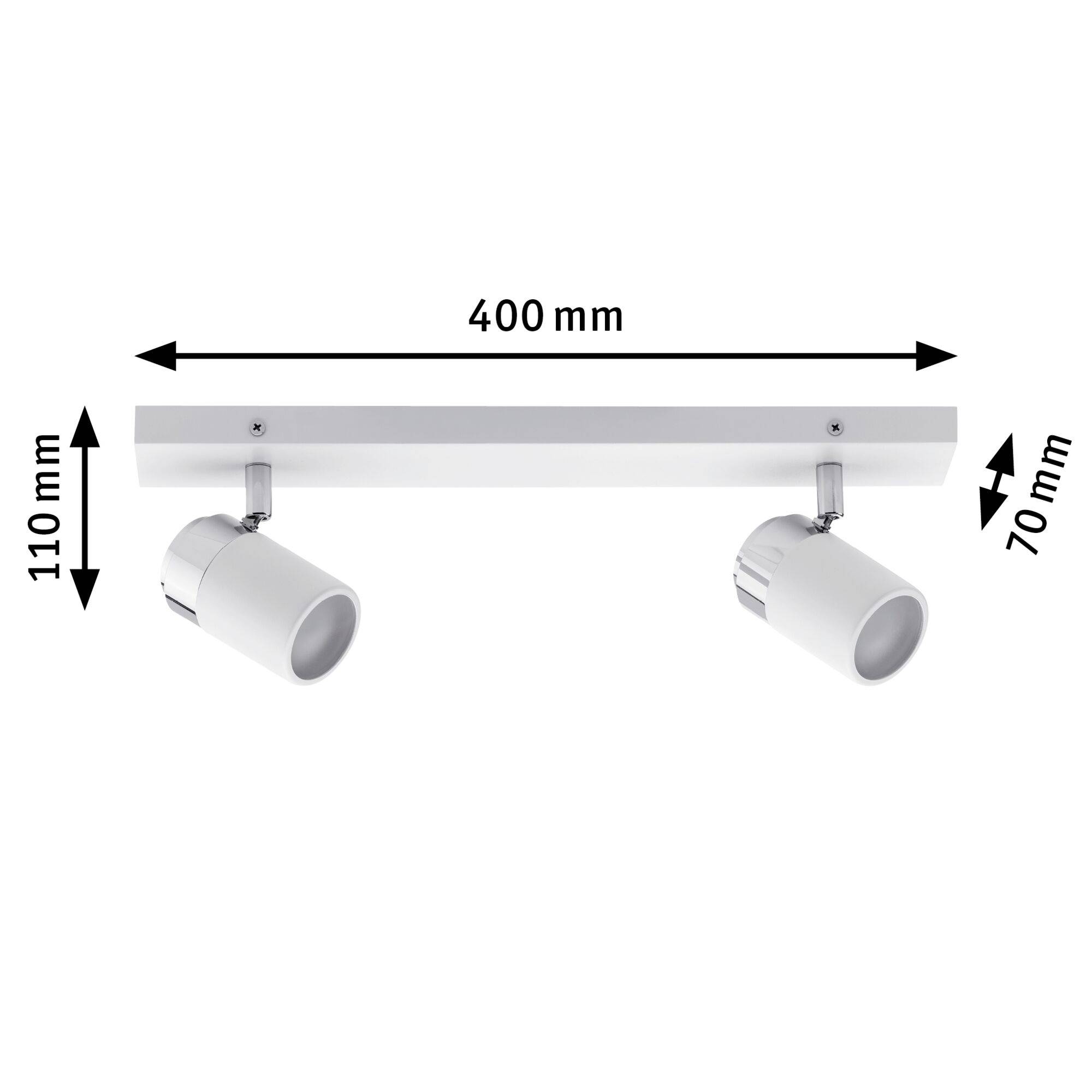 Paulmann Zyli 66711 Bad-Deckenleuchte 20W Weiß, Chrom