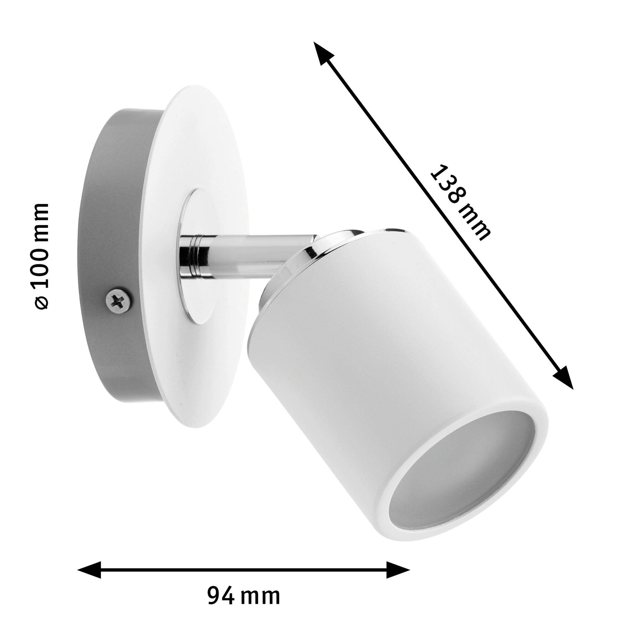 Paulmann Tube 66717 Bad-Wandleuchte 10W Weiß, Chrom