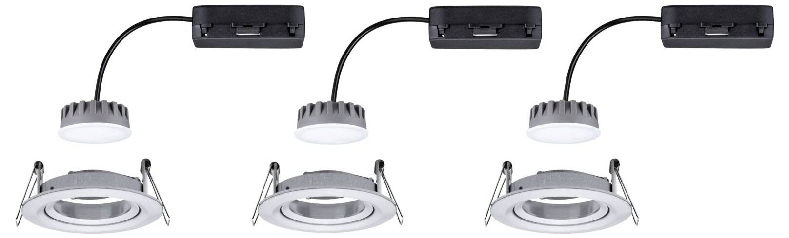 Paulmann 93903 Coin Slim LED-Einbauleuchte 3er Set LED LED fest eingebaut 18W Aluminium (gebürstet)