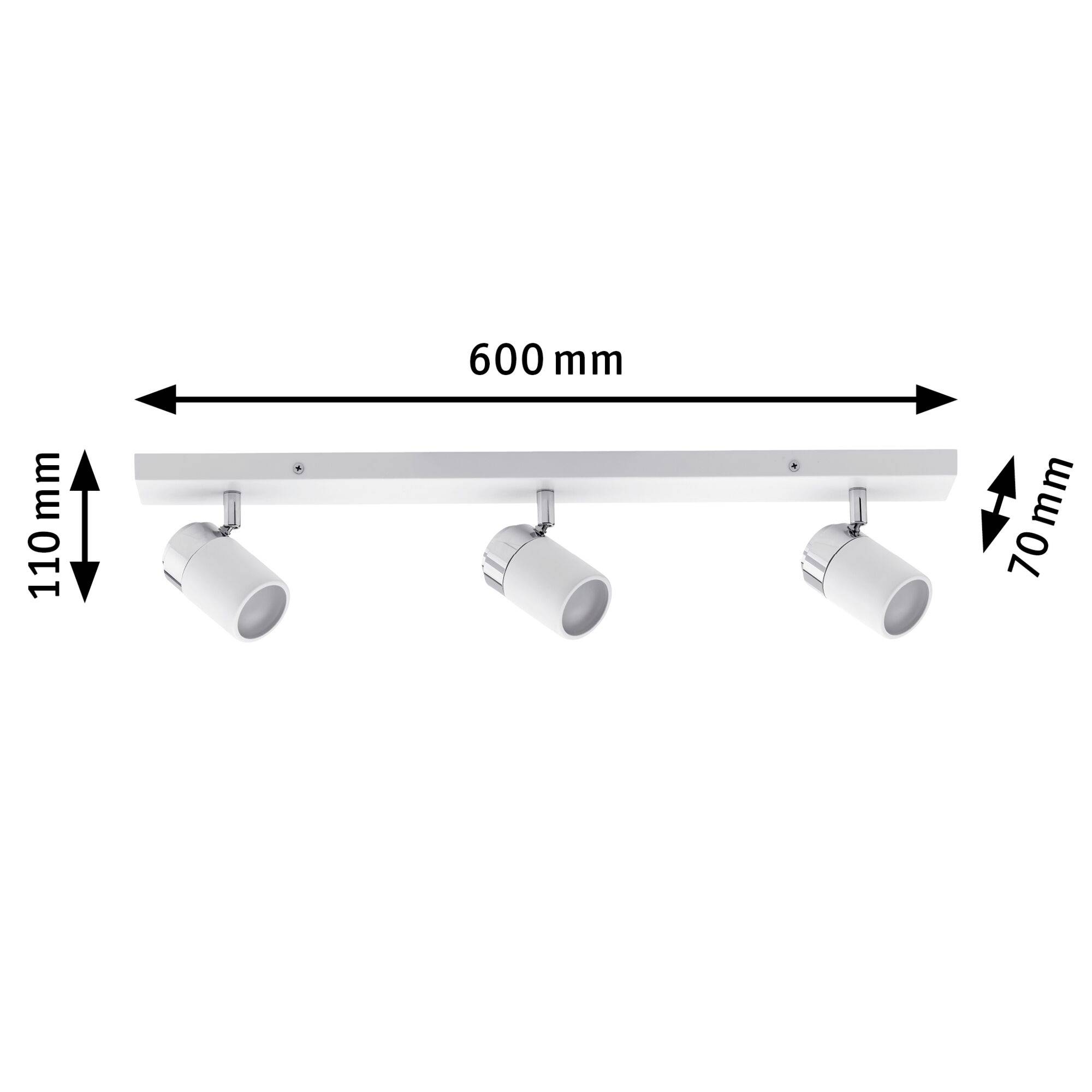 Paulmann Zyli 66713 Bad-Deckenleuchte 30W Weiß, Chrom