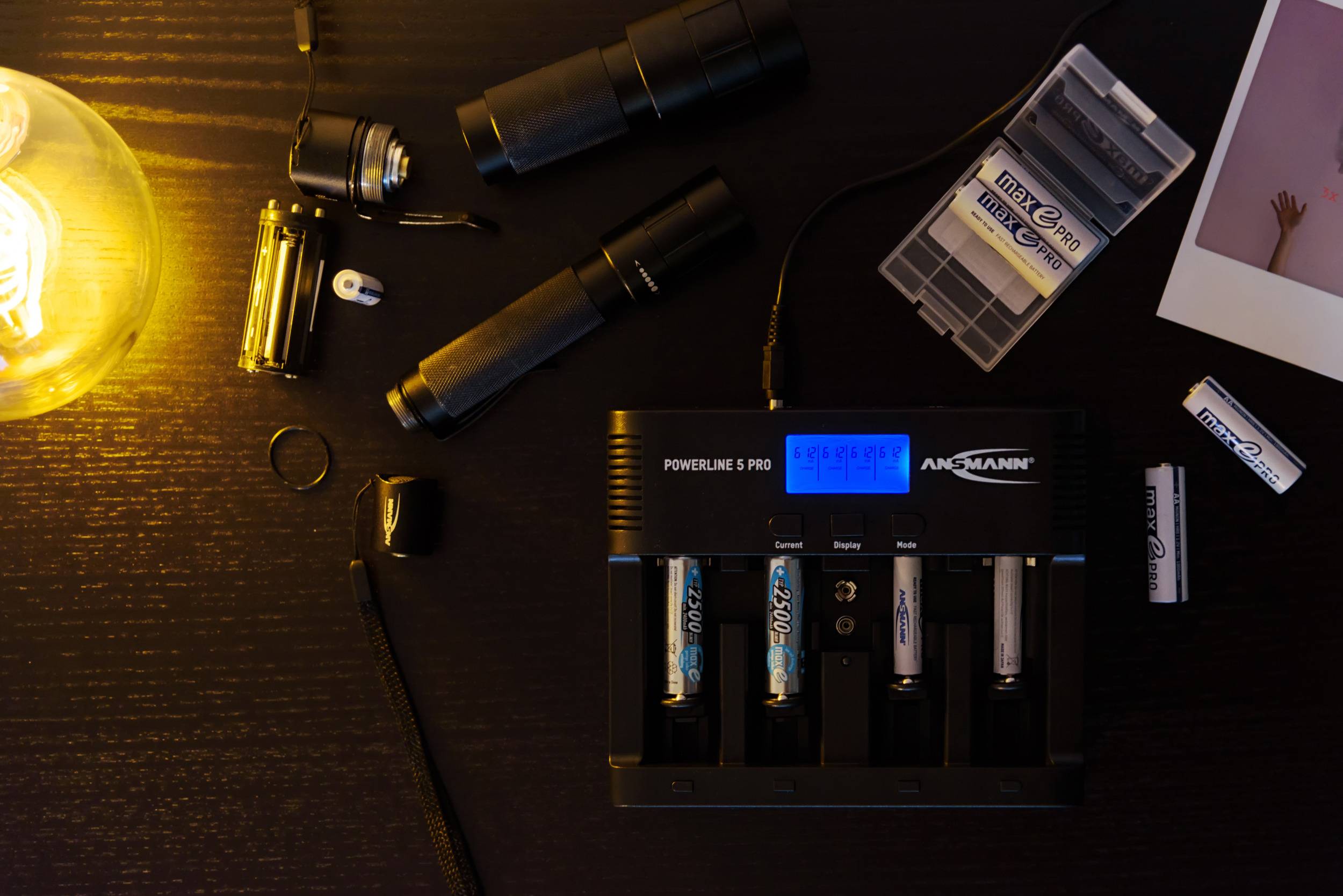 Ansmann Powerline 5 Pro Rundzellen-Ladegerät NiCd, NiMH Micro (AAA), Mignon (AA), Baby (C), Mono