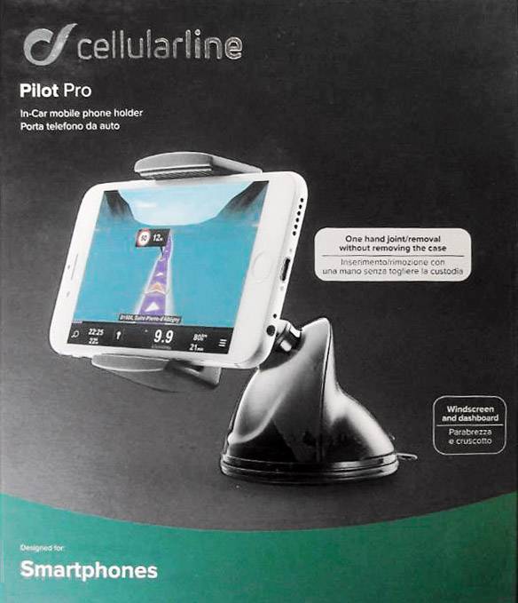 CellularLine Pilot Pro Supergrip Saugnapf Handy-Kfz-Halterung 360° drehbar
